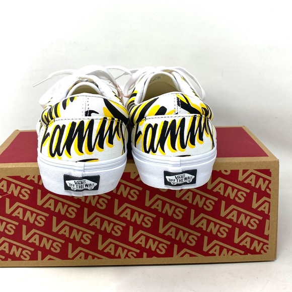 VANS Era Family Shoes Yellow White Canvas Sneakers Low Men Size Custom ALSU01260 - Picture 5 of 11